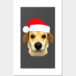 Christmas Dog Transparent Background Posters and Art